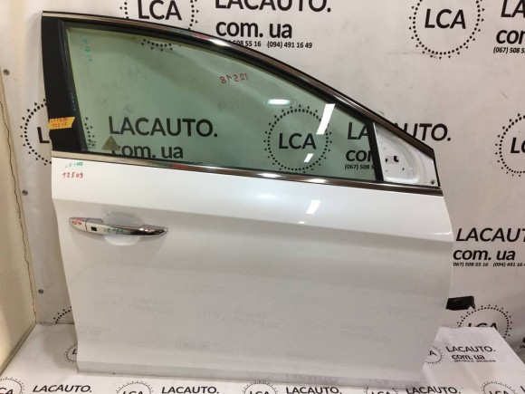 Дверь голая перед прав Hyundai Sonata 15-17 белый W8 горевшая 76004C1010