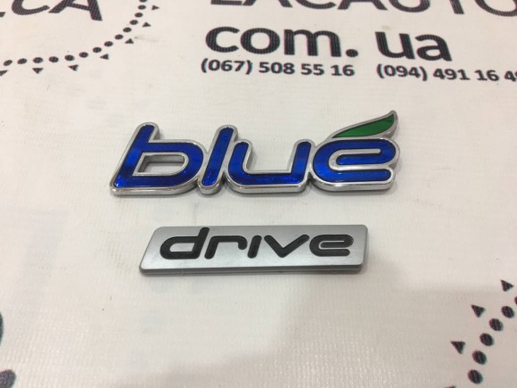 Эмблема значок двери перед прав Hyundai Sonata 11-15 blue drive